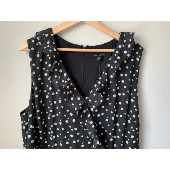 ❌SOLD❌ Lane Bryant Black White polka dot jumpsuit - Picture 3 of 6